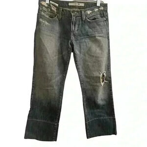 Joe's Women’s Blue Denim Straight Cropped Jeans‎ Size 28 Medium Wash